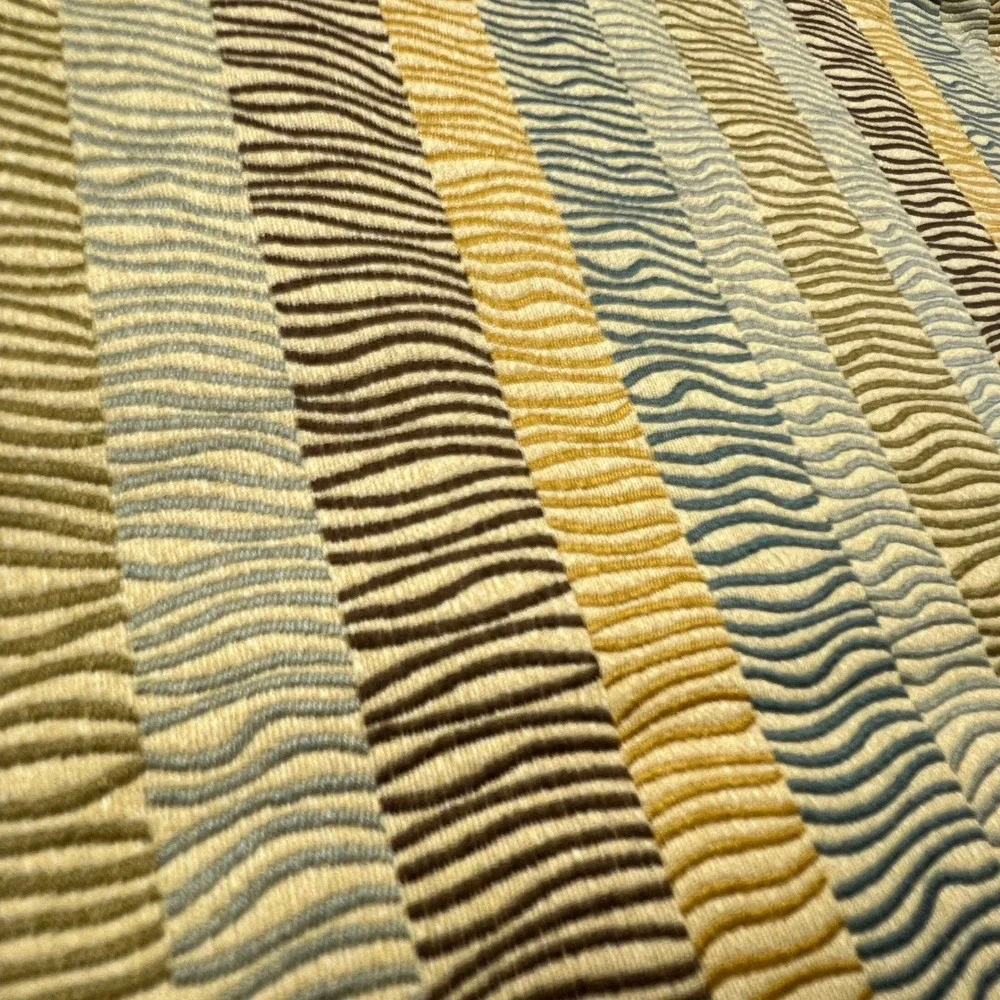 VTG Handmade Throw Pillow Covers Set of 2 18x18 Gold Tan Striped Grandmacore